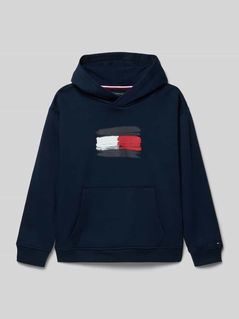 Bluza z kapturem o kroju regular fit z mieszanki bawełny