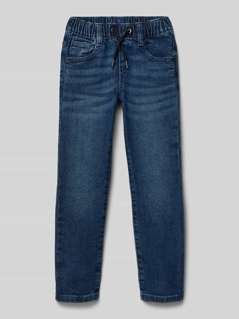 Jeansy o kroju regular fit z mieszanki bawełny