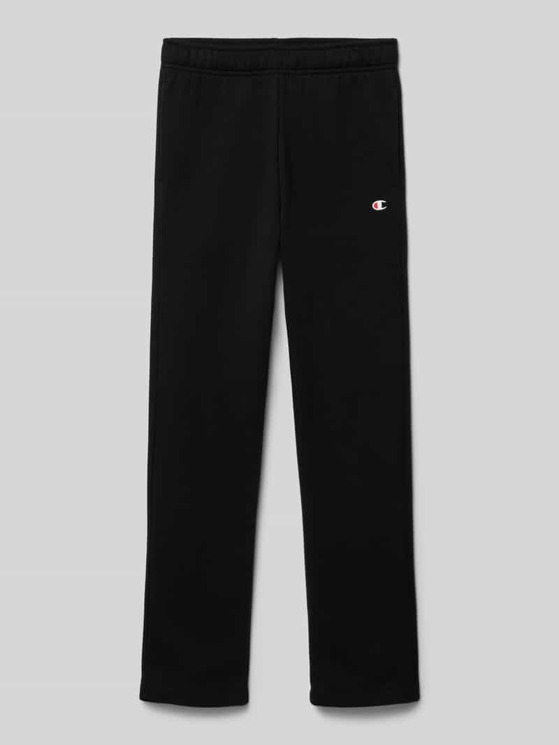 Spodnie dresowe o kroju regular fit z nadrukiem z logo