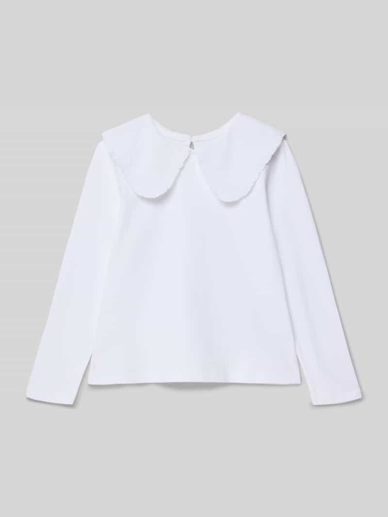 Bluzka z długim rękawem z dekoltem okrągłym