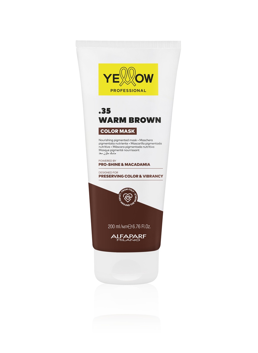 Yellow Professional Color Care, pigment maska wzmacniająca kolor, .35 ciepły brąz, 250ml