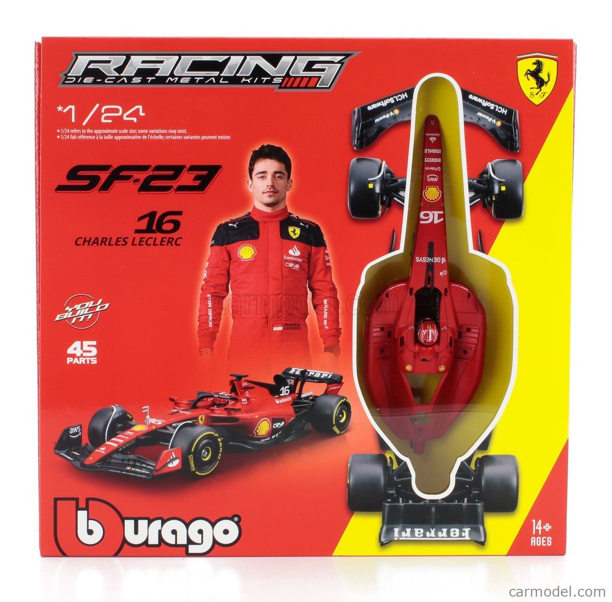 Bburago bolid f1 ferrari sf-23 charles leclerc 124 bburago do złożenia - model lub pojazd