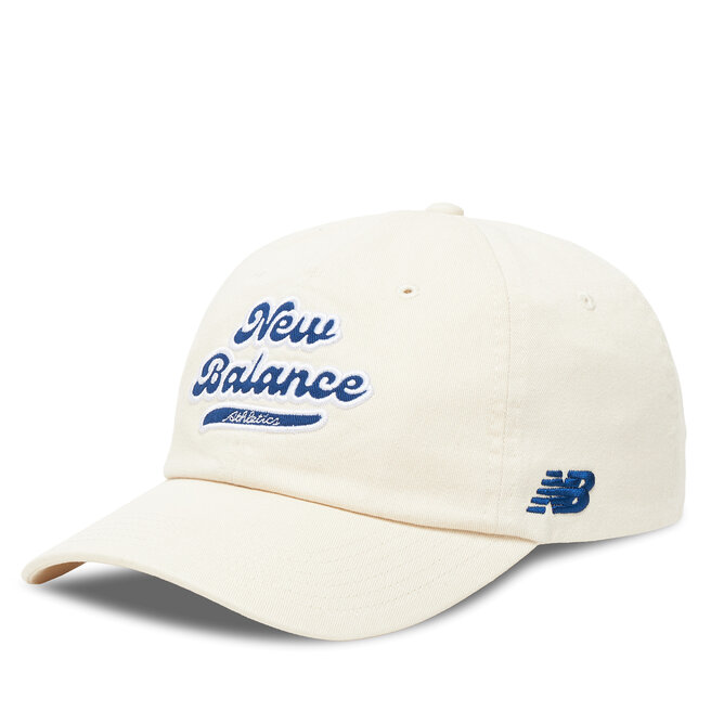 Czapka z daszkiem New Balance 6 Panel Athletics Legacy Hat LAH53000PEF Biały