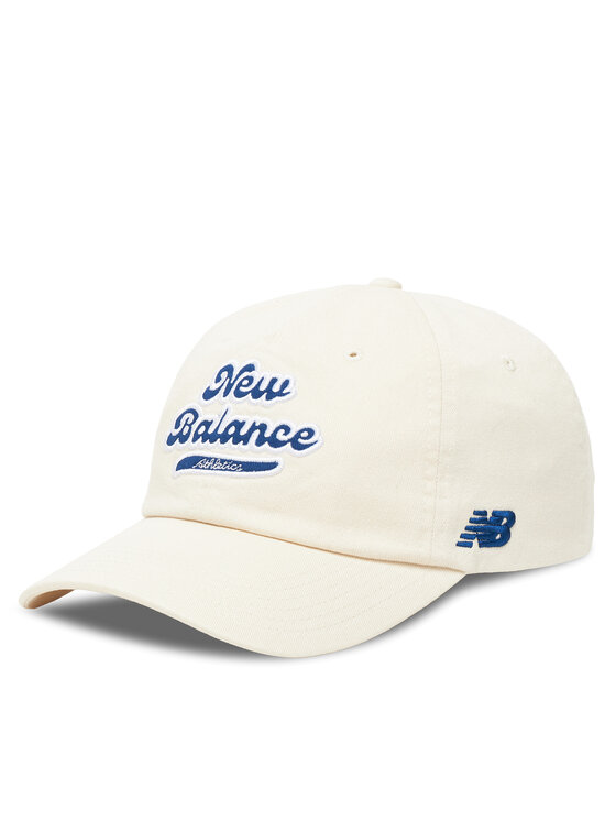 New Balance Czapka z daszkiem 6 Panel Athletics Legacy Hat LAH53000PEF Biały