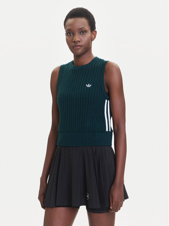 adidas Top adicolor JW4993 Zielony Regular Fit