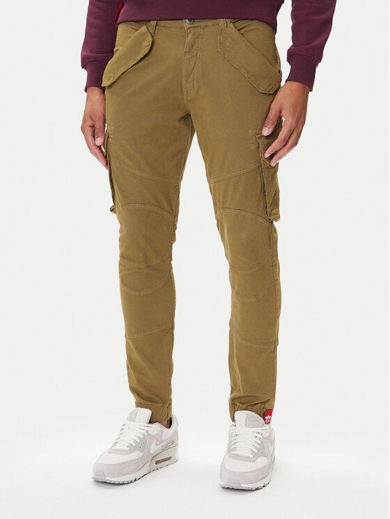 Alpha Industries Spodnie materiałowe Combat 126215 Zielony Slim Fit