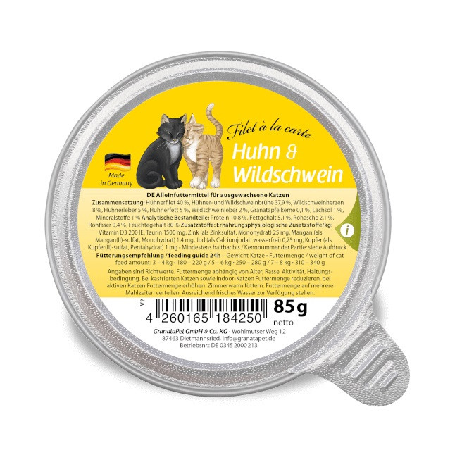 GRANATAPET Filet á la carte Kurczak z dzikiem - mokra karma dla kota - 85g