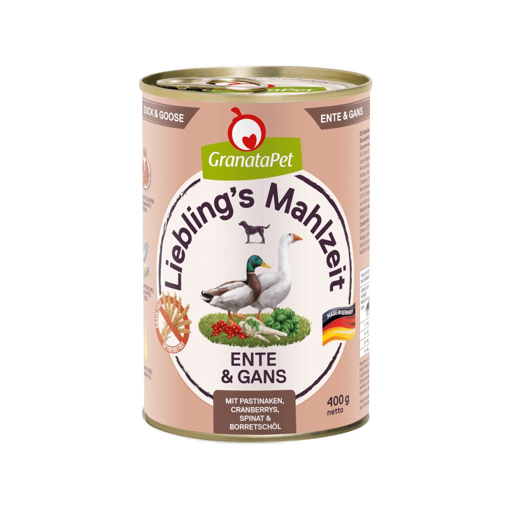 GRANATAPET Liebling's Mahlzeit Kaczka i gęś - mokra karma dla psa - 800g