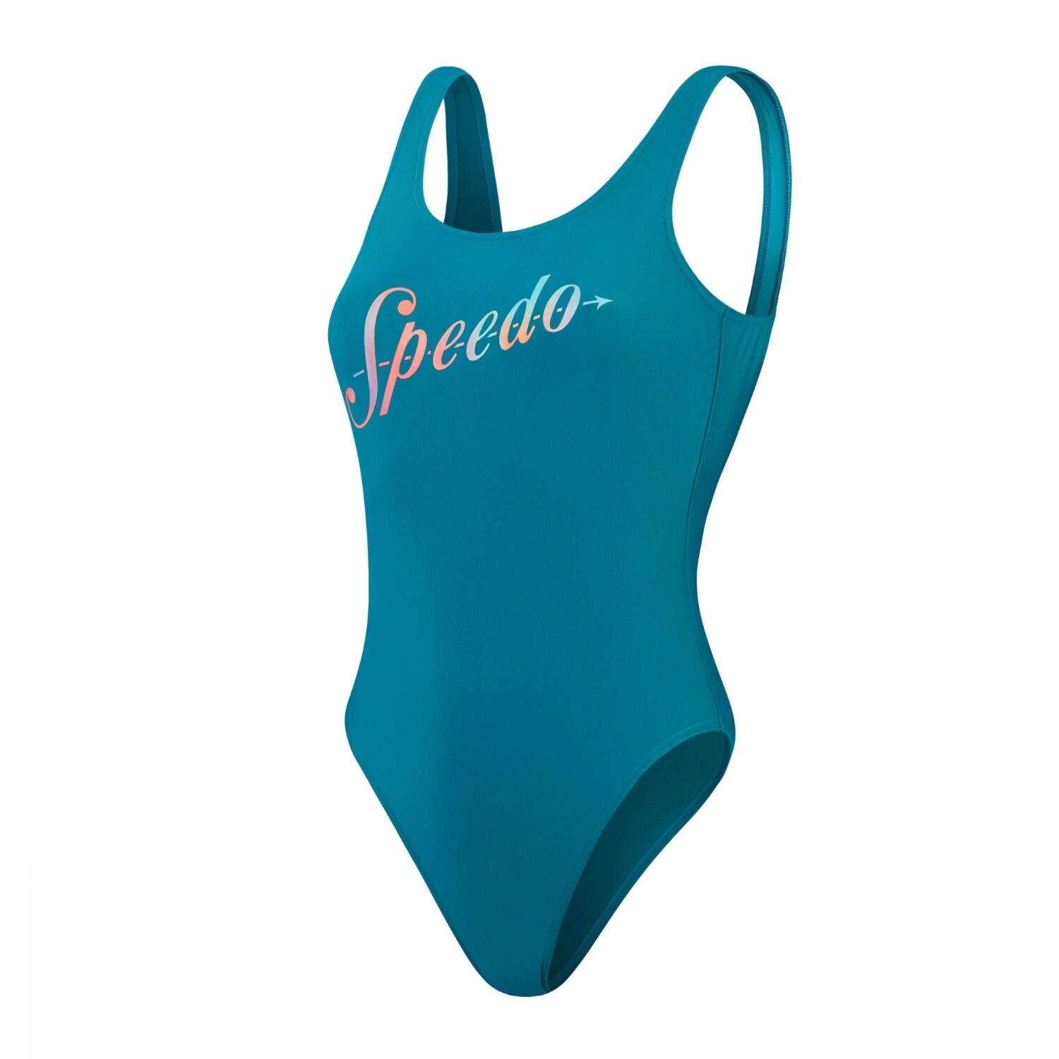 Strój pływacki jednoczęściowy damski Speedo Logo Deep U-Back