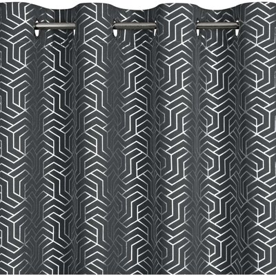 Zasłona EUROFIRANY Semi 140 x 250 cm Stalowo-srebrny