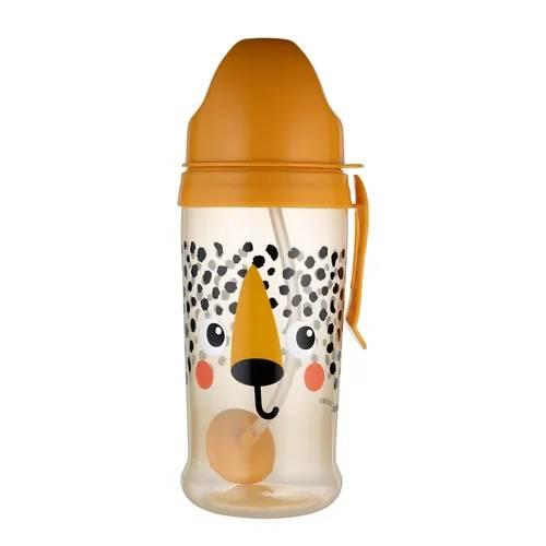 Canpol Babies Bidon niekapek z rurką i odważnikiem BabiesBoo gepard, 350 ml -> Wysyłka 3,99 - odbiór w Żabce