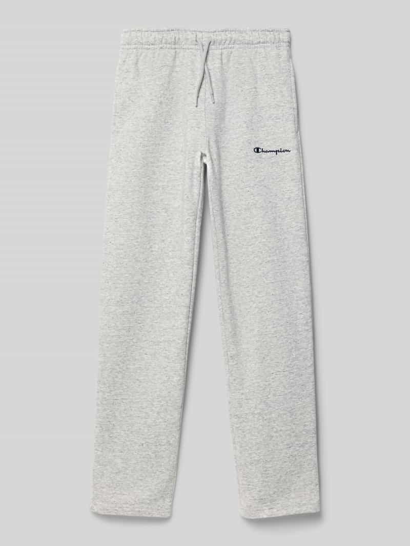 Spodnie dresowe z prostą nogawką i wyhaftowanym logo