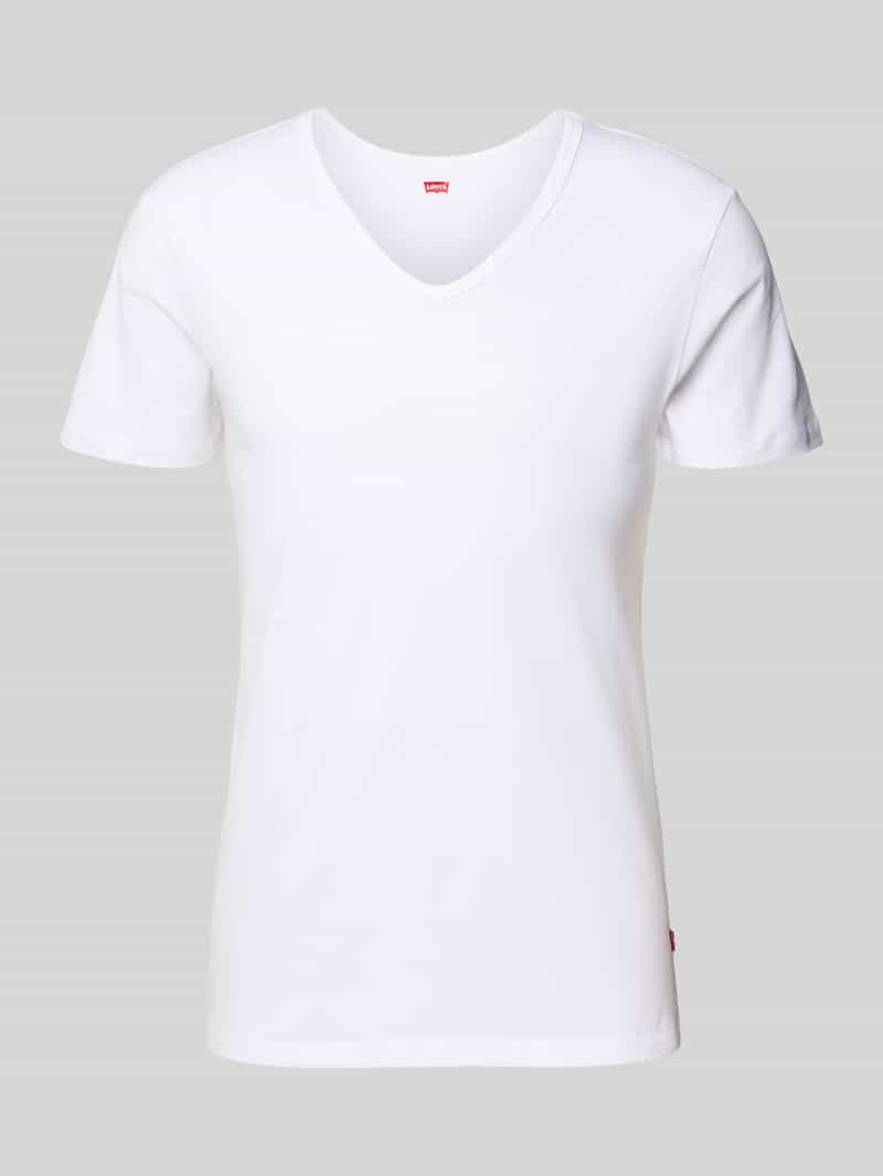 T-shirt z dekoltem w serek w zestawie 2 szt.