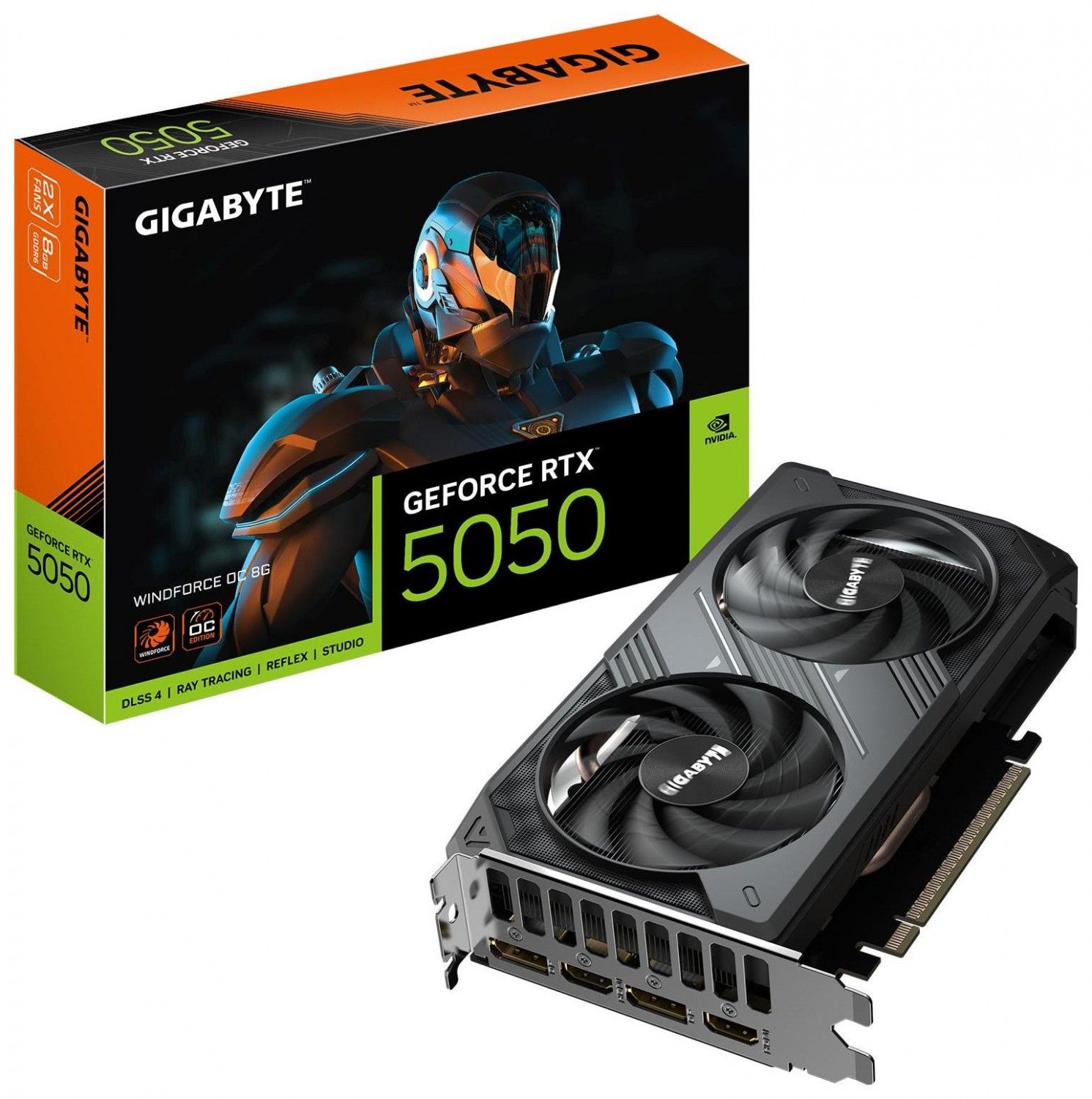 Gigabyte GeForce RTX 5050 WINDFORCE OC 8GB DLSS 4 GV-N5050WF2OC-8GD