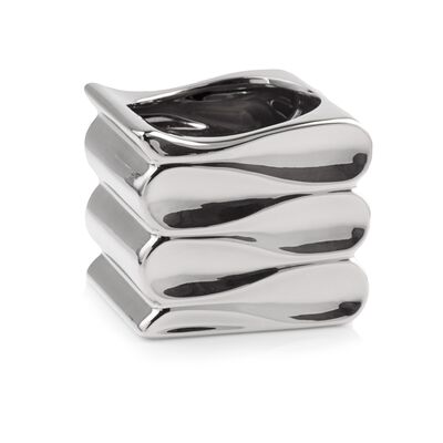 Osłonka ceramiczna fala srebrna 15 cm