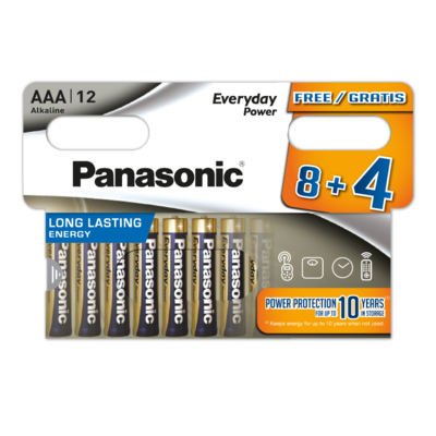 Bateria alkaliczna everyday power LR03 12 sztuk Panasonic