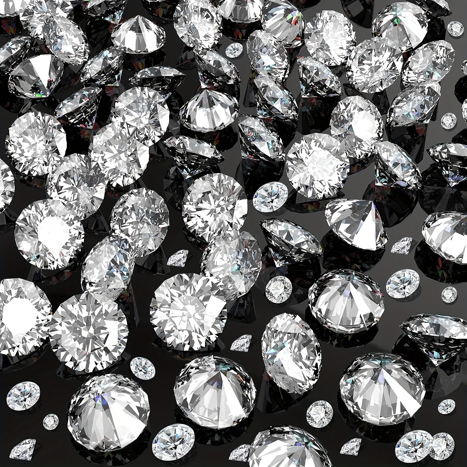 TEMU 5500 sztuk imitacji diamentów, błyszczące kryształy akrylowe do wazonu, dekoracje na stół, cztery rozmiary, idealne na śluby, przyjęcia