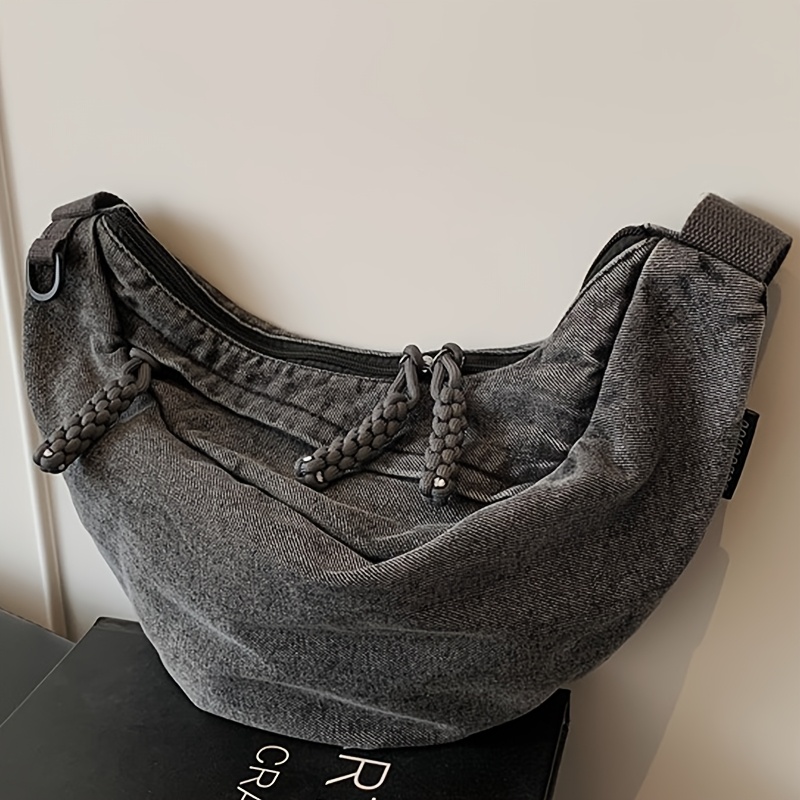 TEMU Doskonała torba damskiej z lilią, stylowa, niebieska, z regulowanym paskiem, wieloma przegródkami na zamek błyskawiczny i złotym wykończeniem -