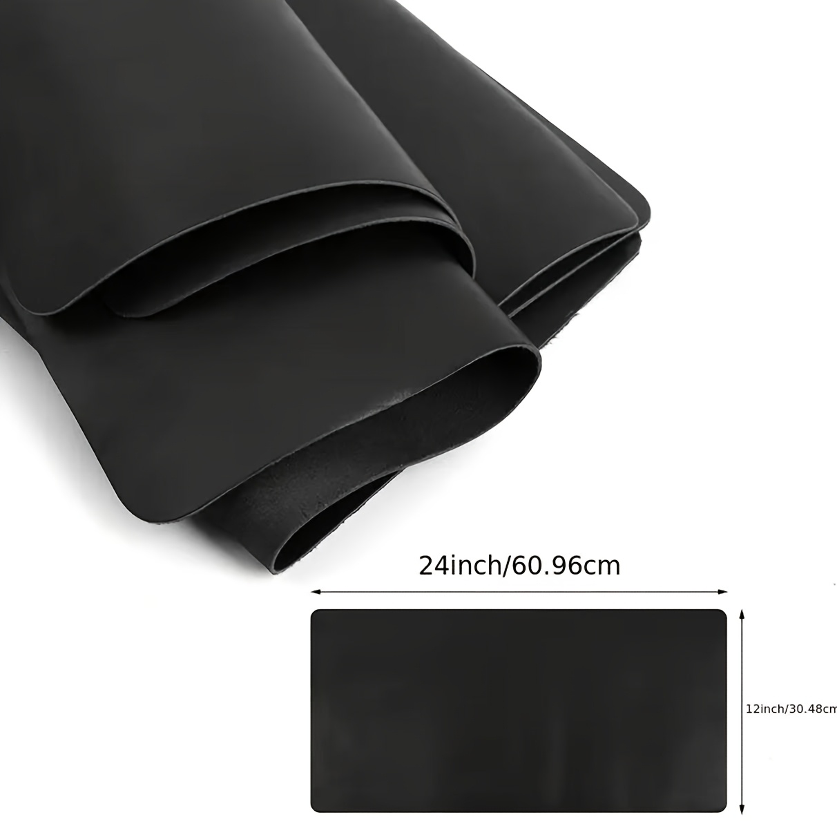 TEMU 1 sztuka Skóra Bydlęca Premium - Pełnoważowa Czarne Skóry Krowiej, Grubość 1.8-2.0mm, Gładka i Trwała do Rękodzieła, Ręcznie Robionych Torebek i
