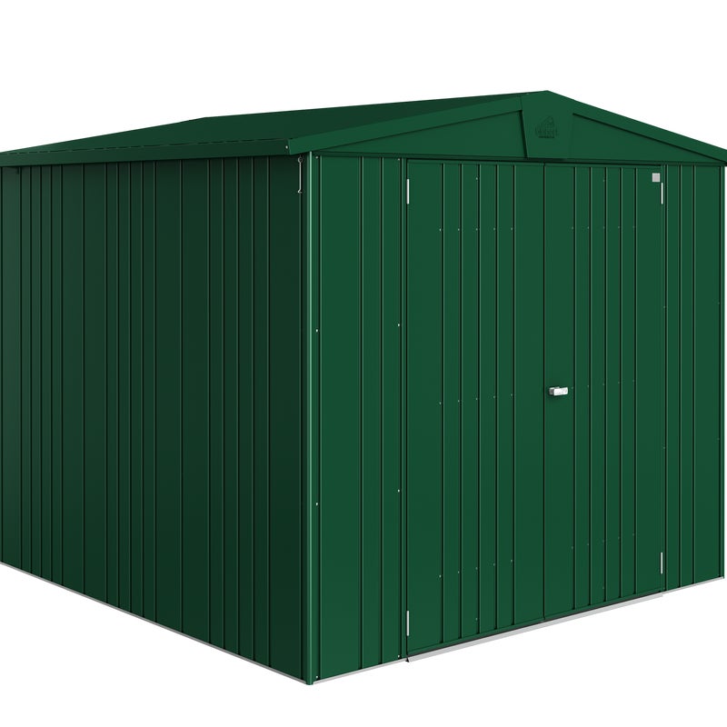 Domek narzędziowy metalowy Europa 4 podwójne drzwi 244x228x203 cm zielony Biohort