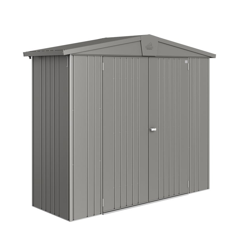 Domek narzędziowy metalowy Europa 2A podwójne drzwi 244x84x203 cm srebrny Biohort