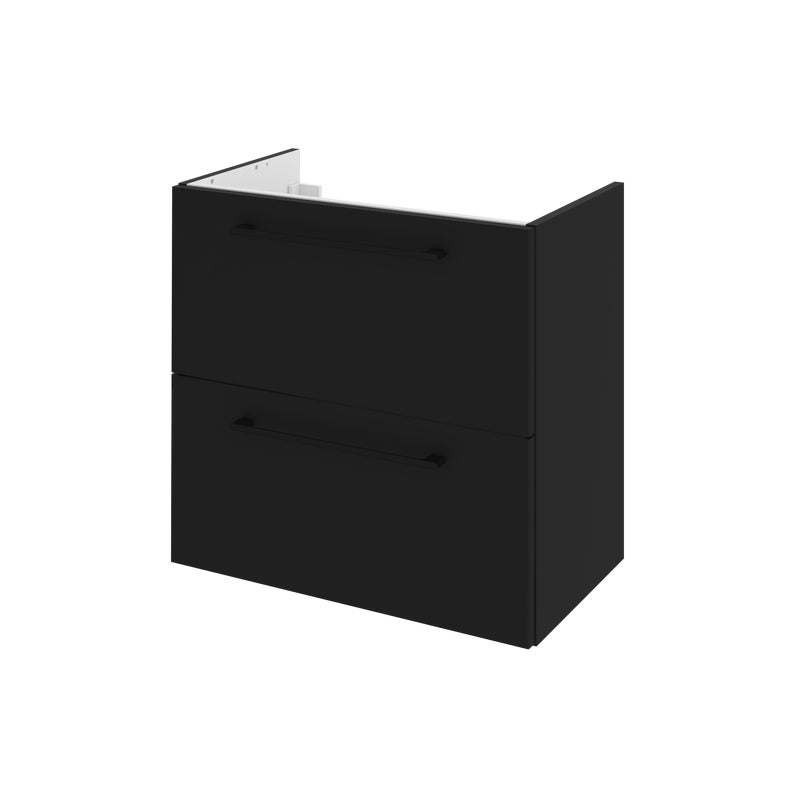 Szafka łazienkowa 2 szuflady + umywalka zestaw 61x36.7 cm Remix czarna Sensea