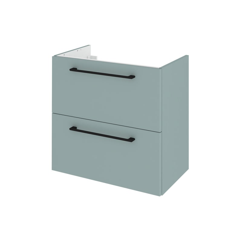 Szafka łazienkowa 2 szuflady + umywalka zestaw 61x36.7 cm Remix celadon mat Sensea