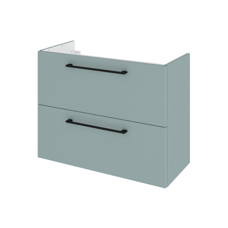 Szafka łazienkowa 2 szuflady + umywalka zestaw 76x36.7 cm Remix celadon mat Sensea