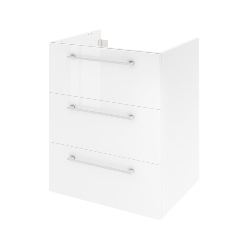 Szafka łazienkowa 3 szuflady + umywalka zestaw 61x49.5 cm Remix biała Sensea