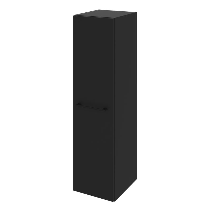 Słupek łazienkowy wiszący + drzwiczki zestaw 30x35x115 cm Remix biało-czarny Sensea