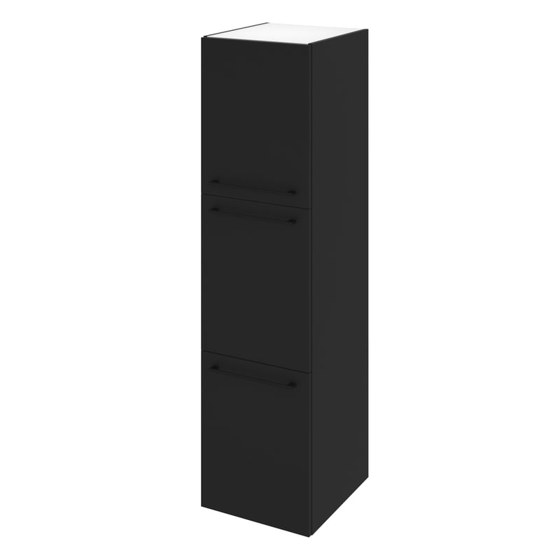 Słupek łazienkowy wiszący + drzwiczki zestaw 45x47.8x173 cm Remix biało-czarny Sensea