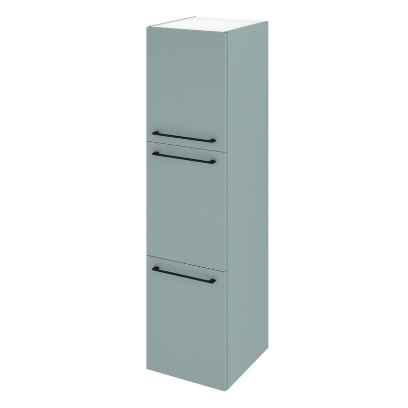 Słupek łazienkowy wiszący + 3 drzwiczki zestaw 45x47.8x173 cm Remix celadon mat Sensea