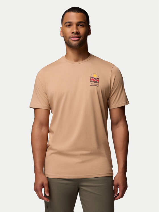 Columbia T-Shirt Explorers Canyon™ 2036451 Beżowy Regular Fit