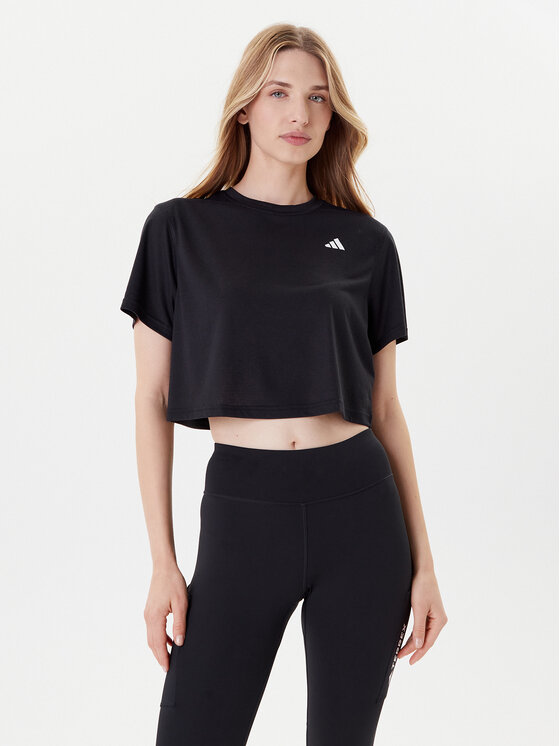 adidas Koszulka techniczna Train Essentials JC9555 Czarny Loose Fit
