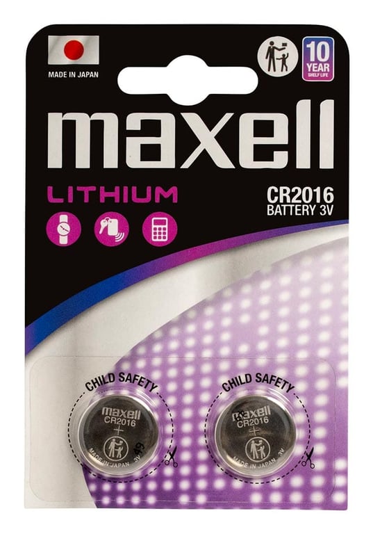Maxell 12239100 bateria do użytku domowego Jednorazowa bateria CR2016 Lithium-Manganese Dioxide (LiMnO2)