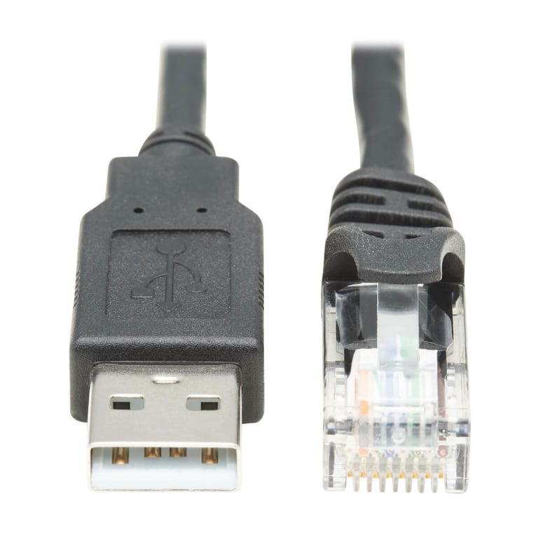 Tripp Lite U009-006-RJ45-X zmieniacz płci / kabli RJ-45 USB 2.0 Type-A Czarny