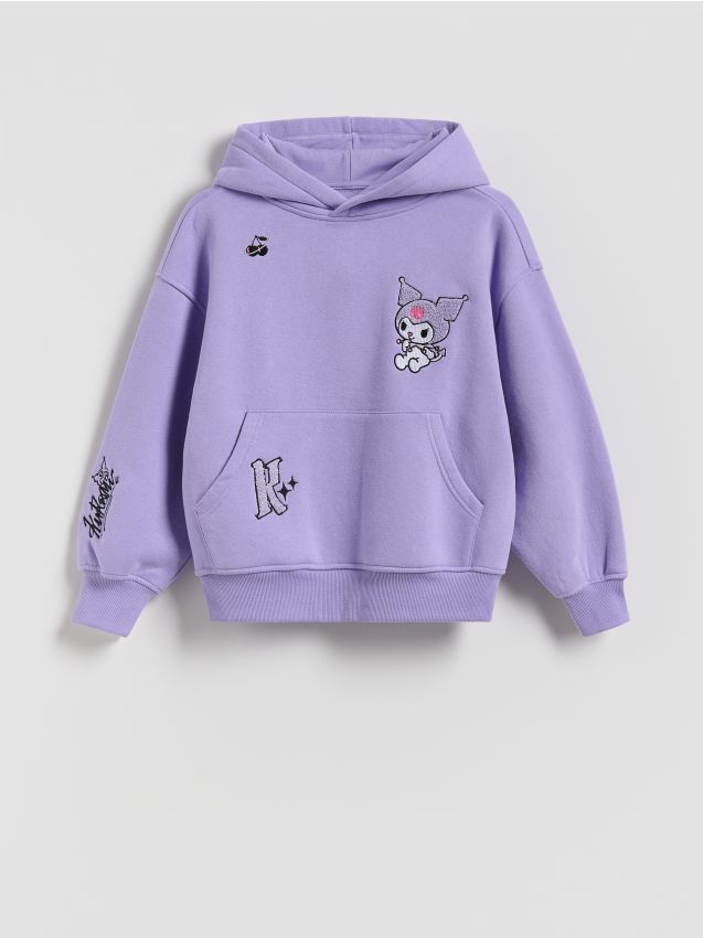 Reserved - Bawełniana bluza Kurom - fioletowy