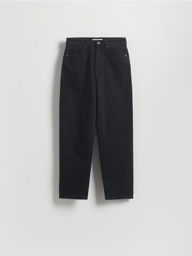 Reserved - Jeansy mom fit - czarny