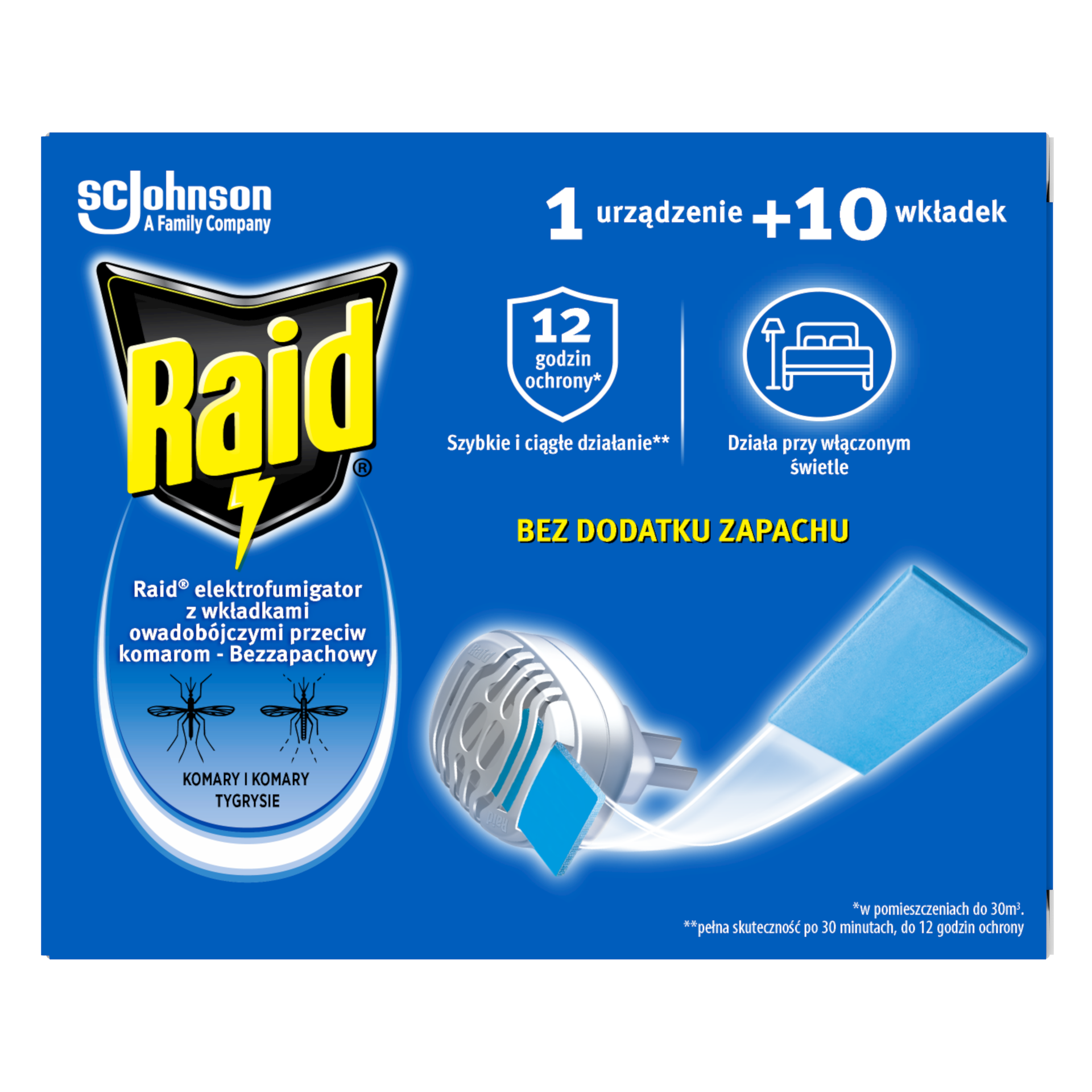 Owadobójczy elektrofumigator z wkładkami bezzapachowymi Raid