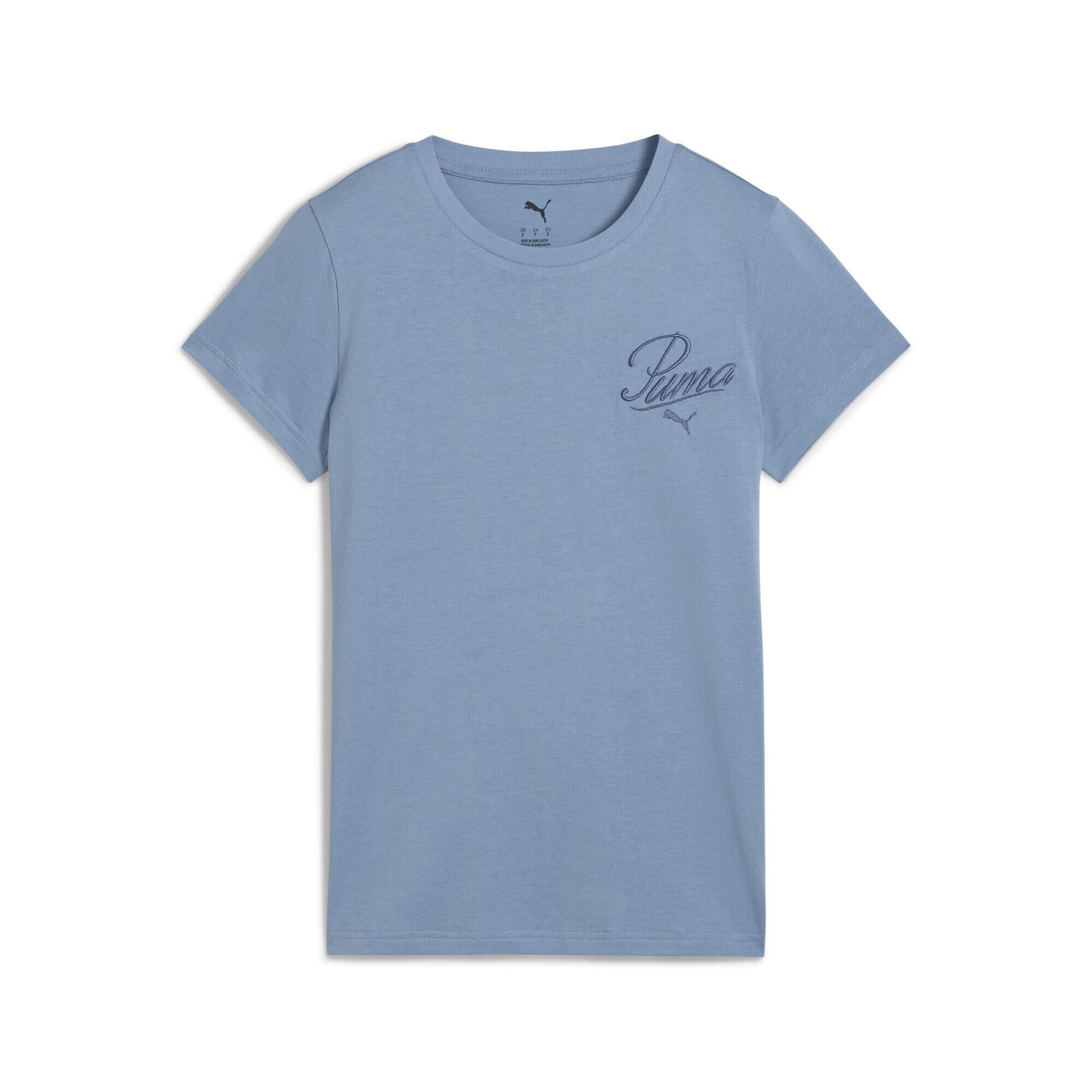 Damska koszulka ESS SCRIPT PUMA Cool Blue