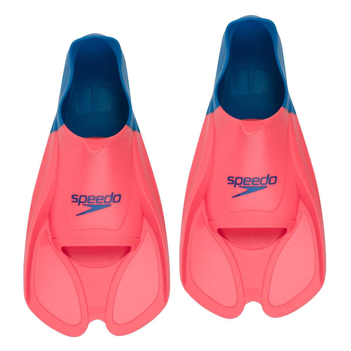 Speedo training fin fluro tangerine/pool blue/blue flame 35/36