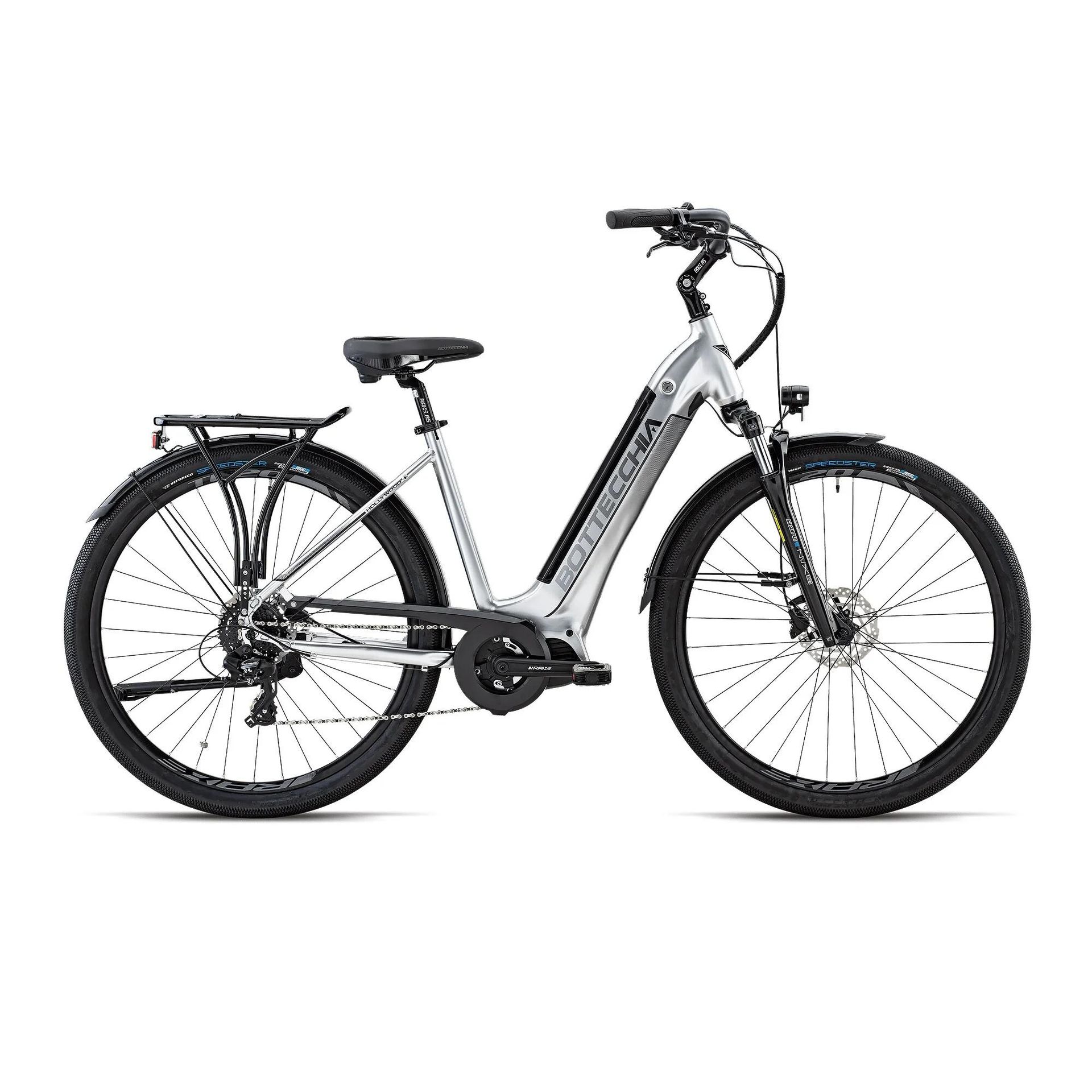 Rower elektryczny BOTTECCHIA Holliwood D17 28 cali Srebrny