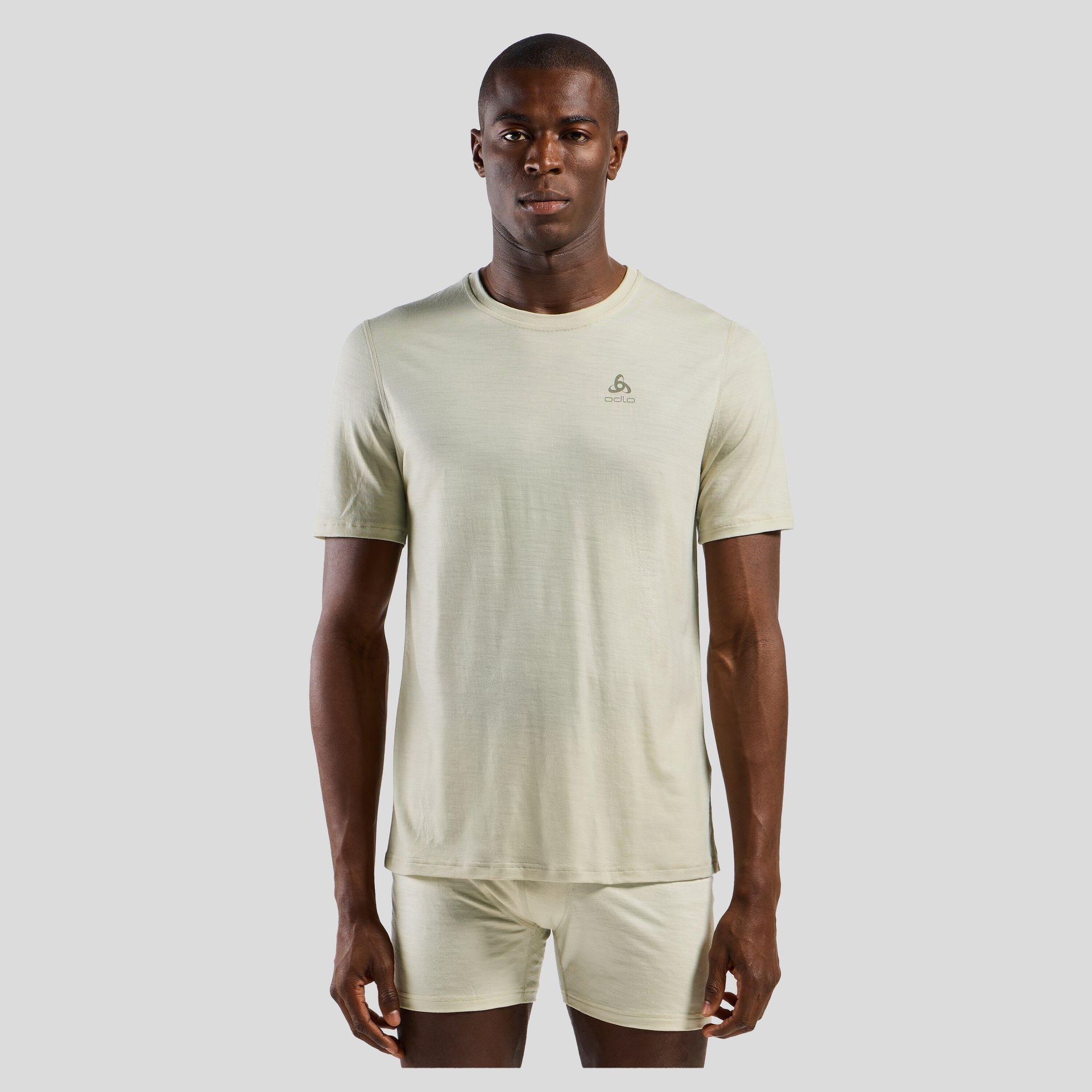 Koszulka męska ODLO Merino 160 BL Top - 100% wełna merino, krótki rękaw