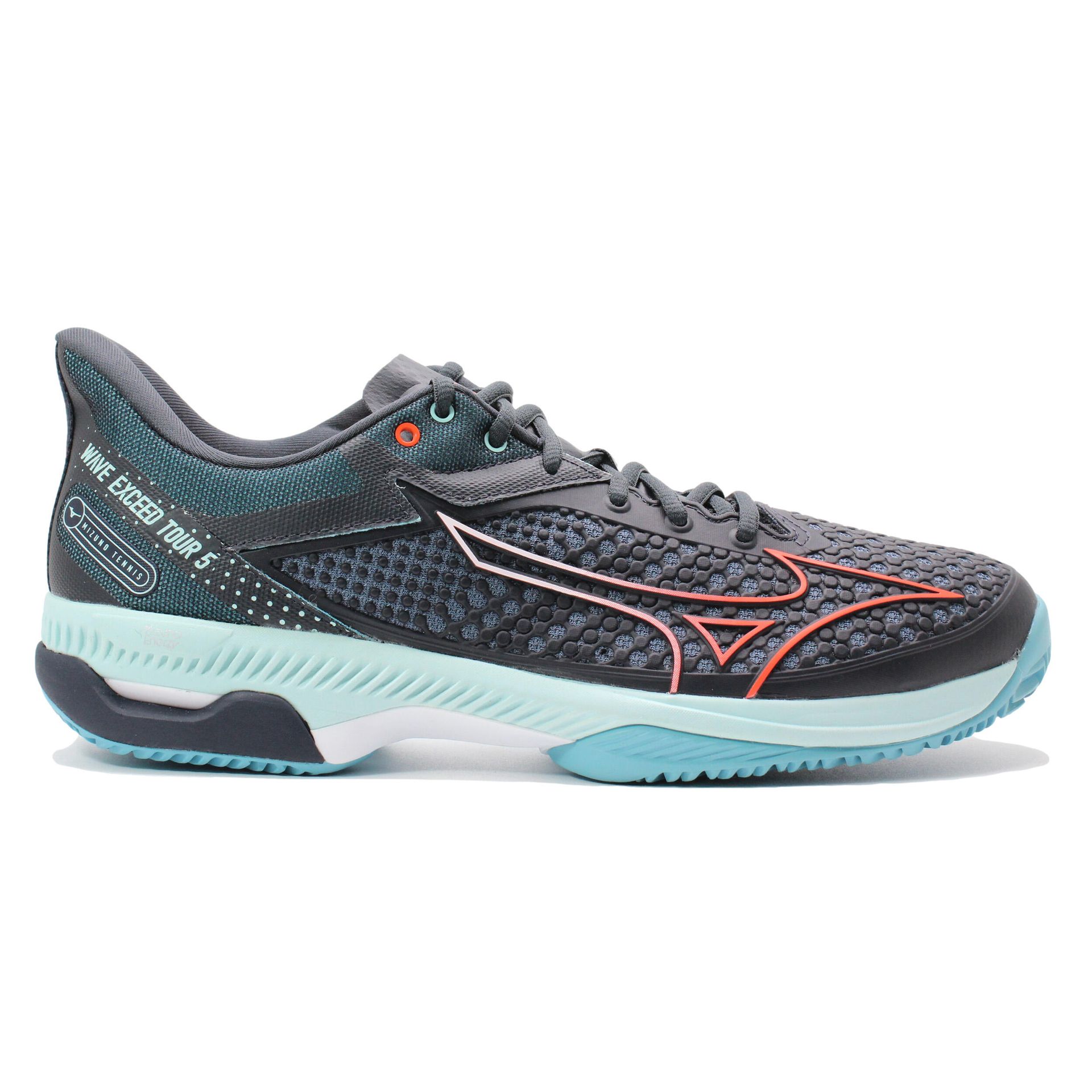 Buty do tenisa męskie Mizuno Wave Exceed Tour 5 CC collegiate blue/soleil/tanager turquoise