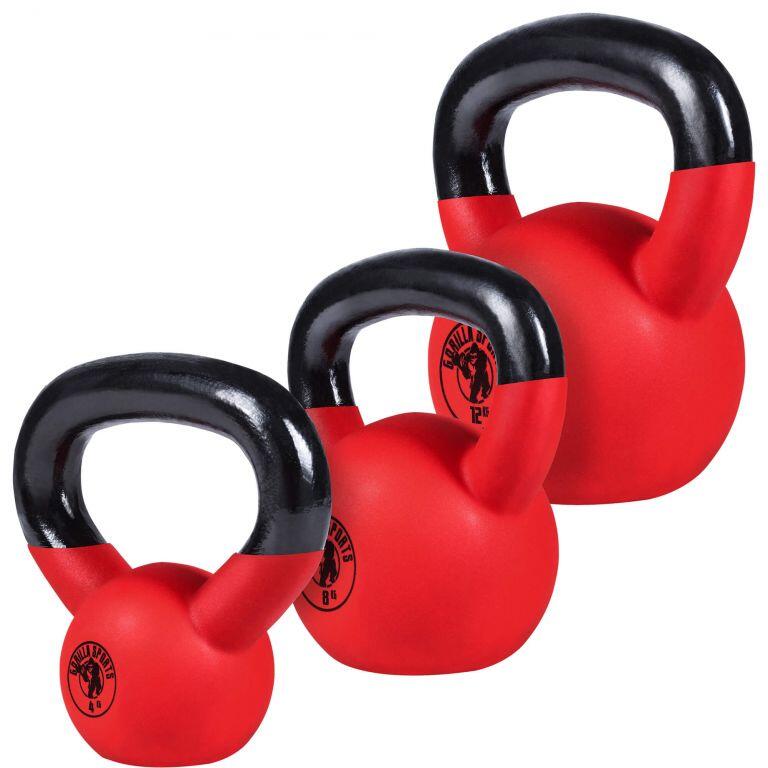 Gorilla Sports 48 kg zestaw kettlebelli 4 szt żeliwnych (100642-00012-0028)