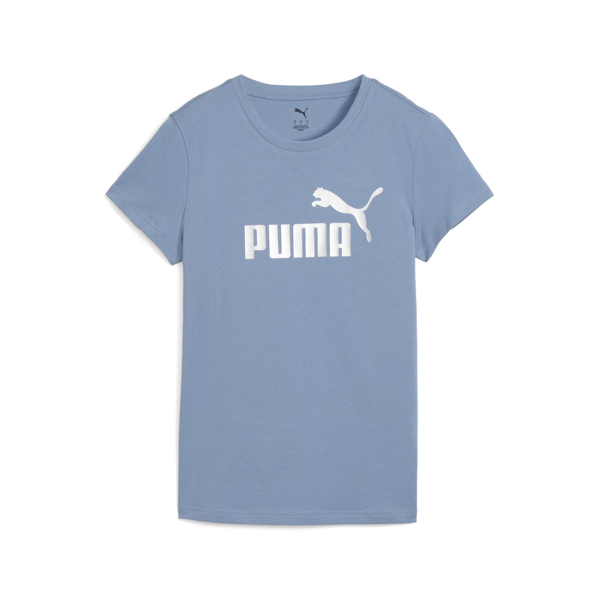 Damska koszulka z logo NO. 1 ESS METALLIC PUMA Cool Blue Metallic Silver