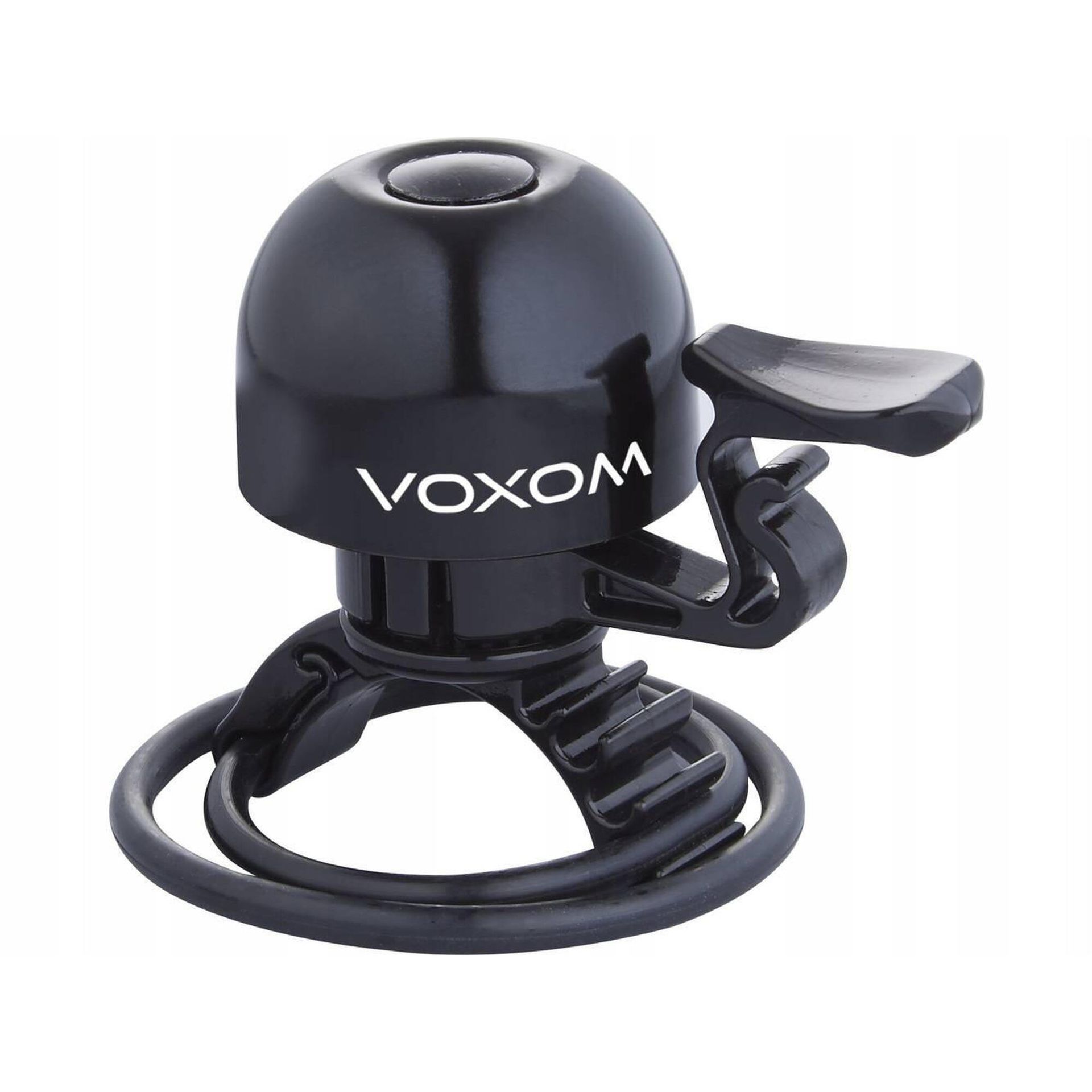 Voxom Dzwonek voxom kl15 dla kierownicy 22, 2  31, 8 MM, pierścień uszczelniający do mocowania, mosiądz, czarna, 718000221 dzwonek & ostrzegający, złoty, 90 G 718000221