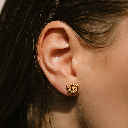 Kolczyki MUSZLA pozłacane