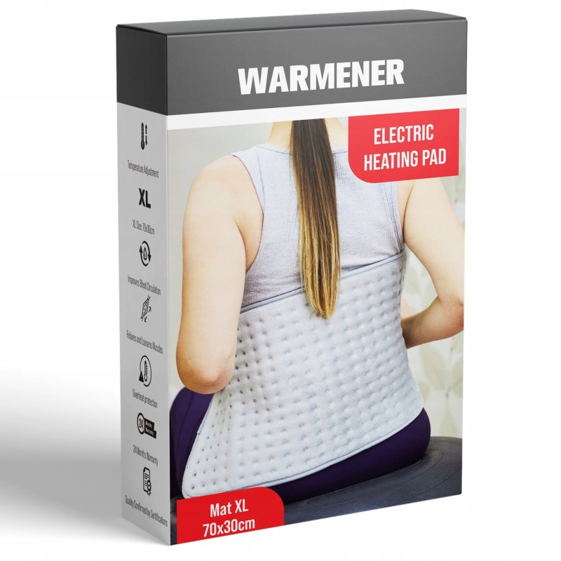 Elektryczny Pas Grzewczy XL 70x30 cm – 100W Regulacja Temperatury i Auto-Wyłączanie