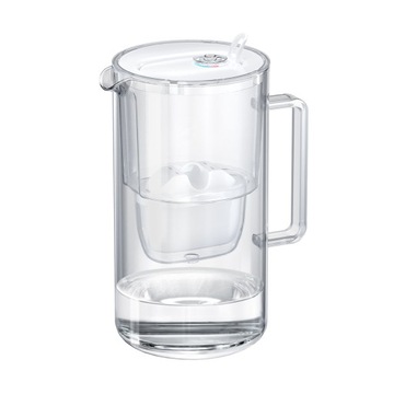 Dzbanek filtrujący szklany Aquaphor Glass 2,5l z wkładem Maxfor+ Mg, biały